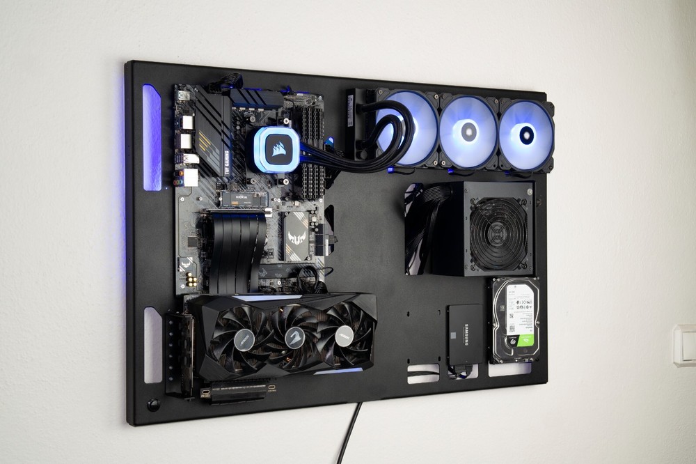 ABKCase Wall Computer Case, Computer Wall Mount,Premium Wall-Mountable Computer