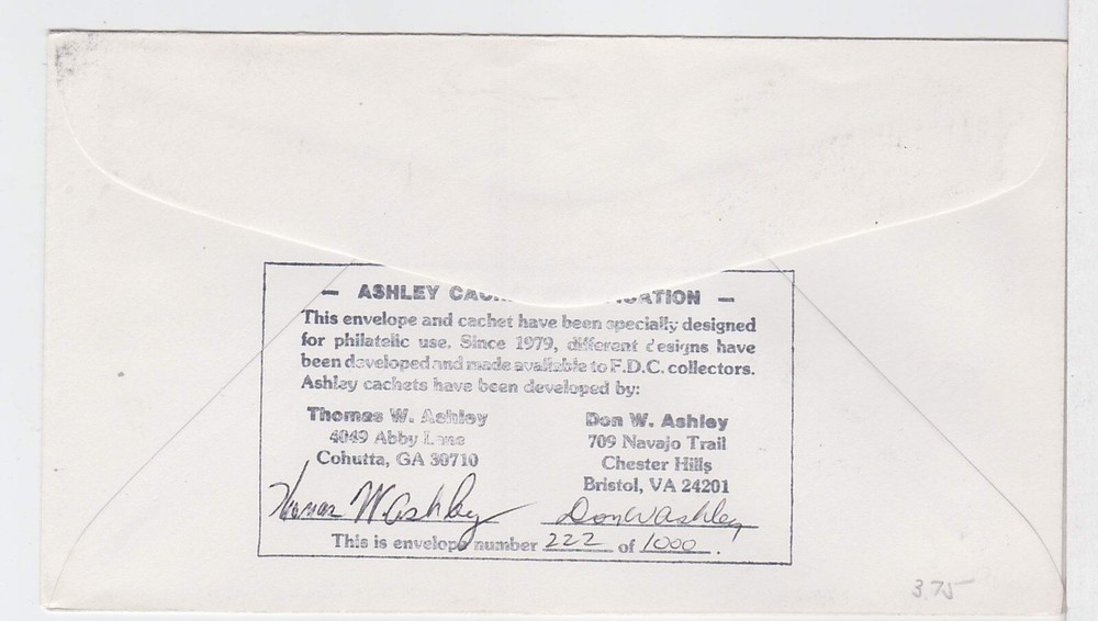 TurtlesTradingPost- Jim Thorpe 1984 #2089 FDC- Ashley Cachet