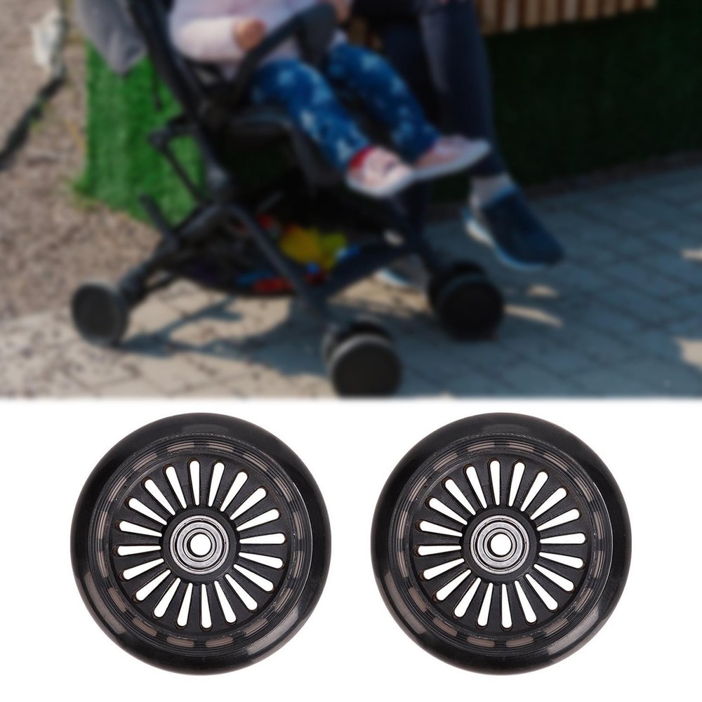 2x Baby Stroller Front Wheels Direct Replaces Assemblies Easy Installation