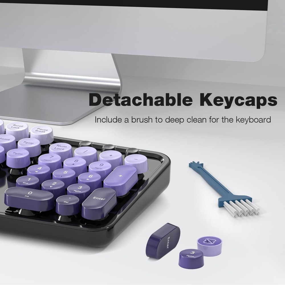 Wireless Keyboard and Mouse Combo, 104 Keys Full-Sized Typewriter Keyboards, ...