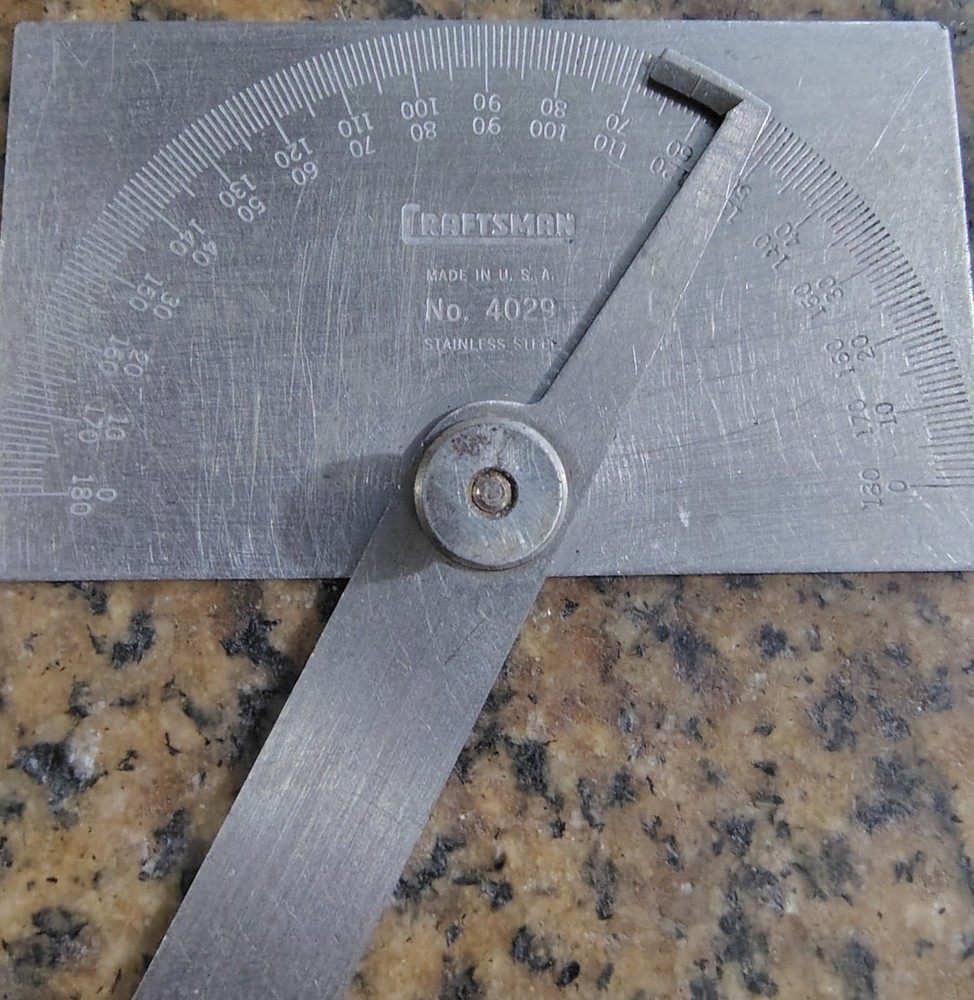🗽 VINTAGE CRAFTSMAN NO. 4028 PROTRACTOR