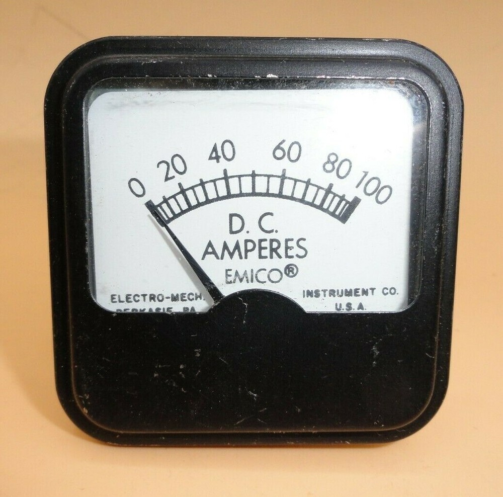 ANALOG EMICO PANEL METER DC AMMETER 0 - 100 AMPS (QTY 1)