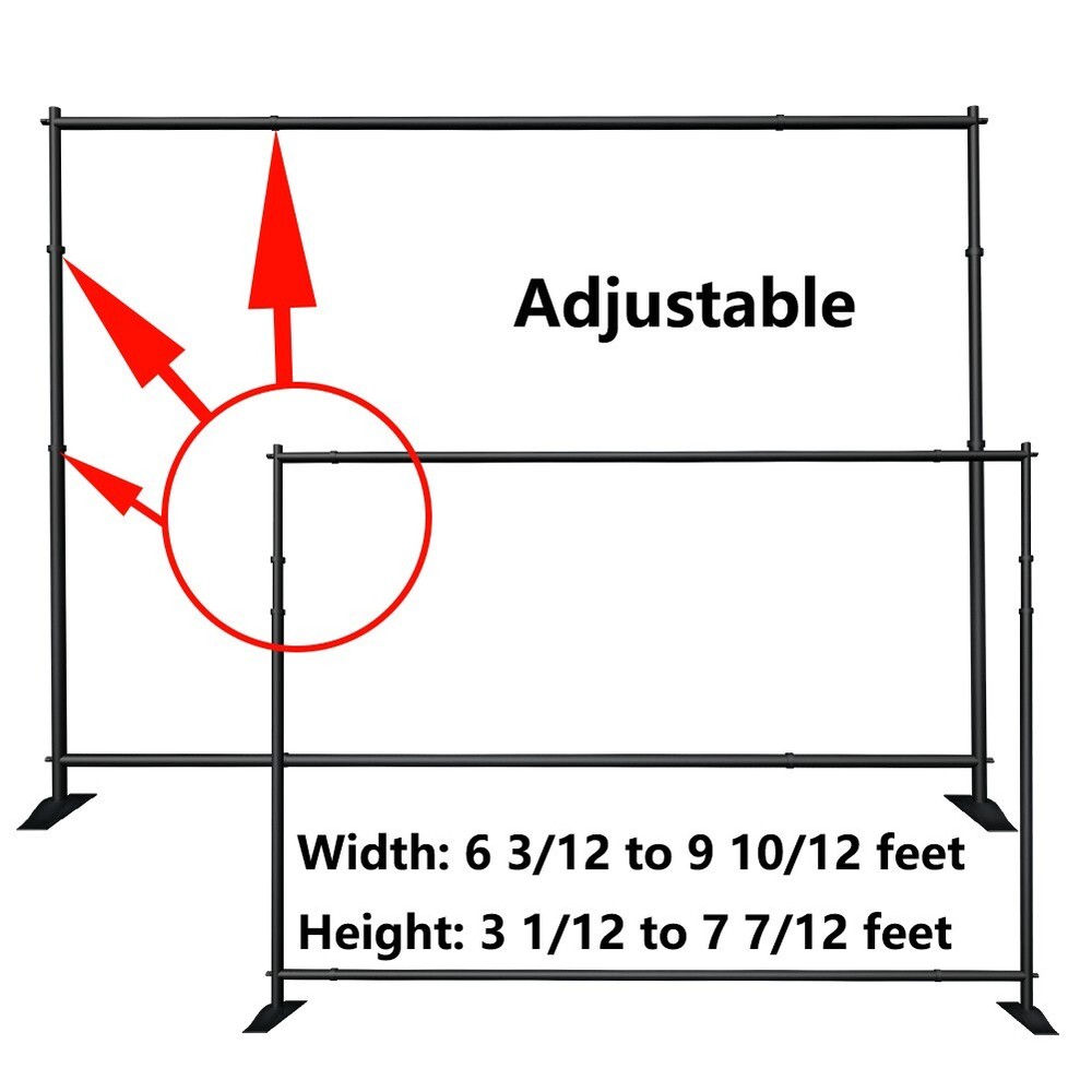 Wedding Party Background Stand Adjustable Sizing 5'x7'-8'x10' (Frame ONLY)