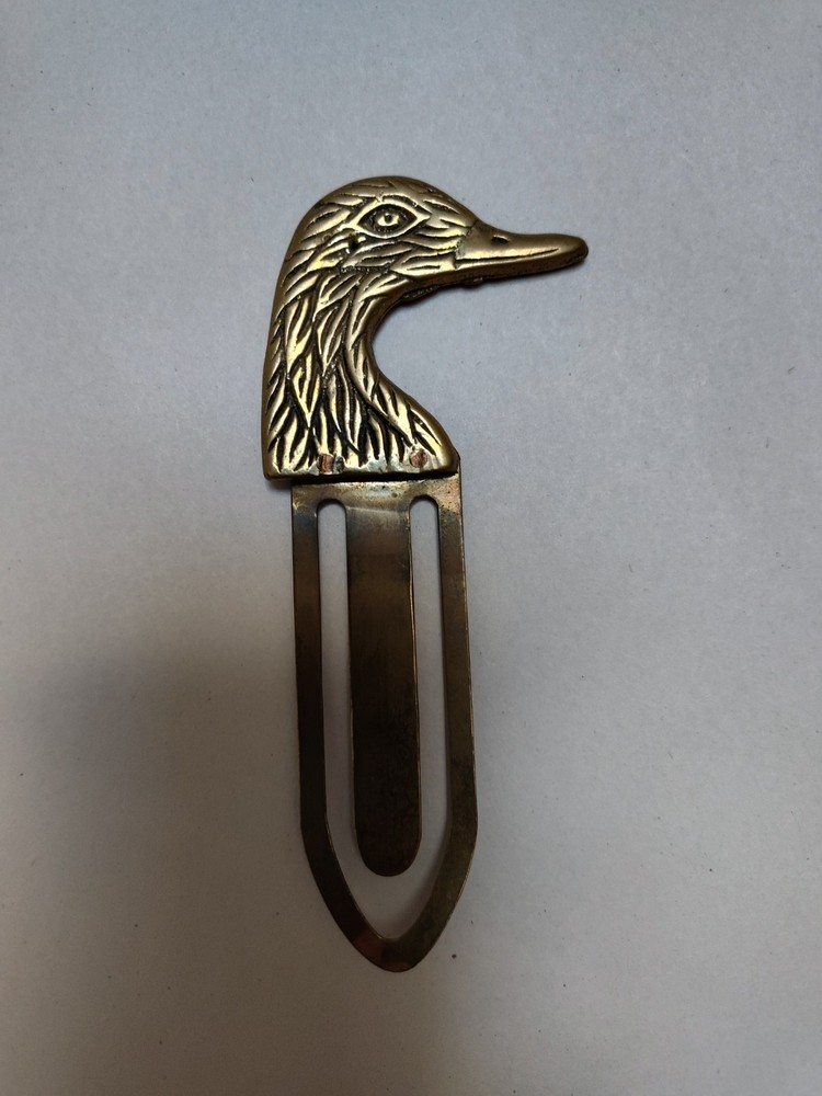 Bookmark, Duck head, Brass