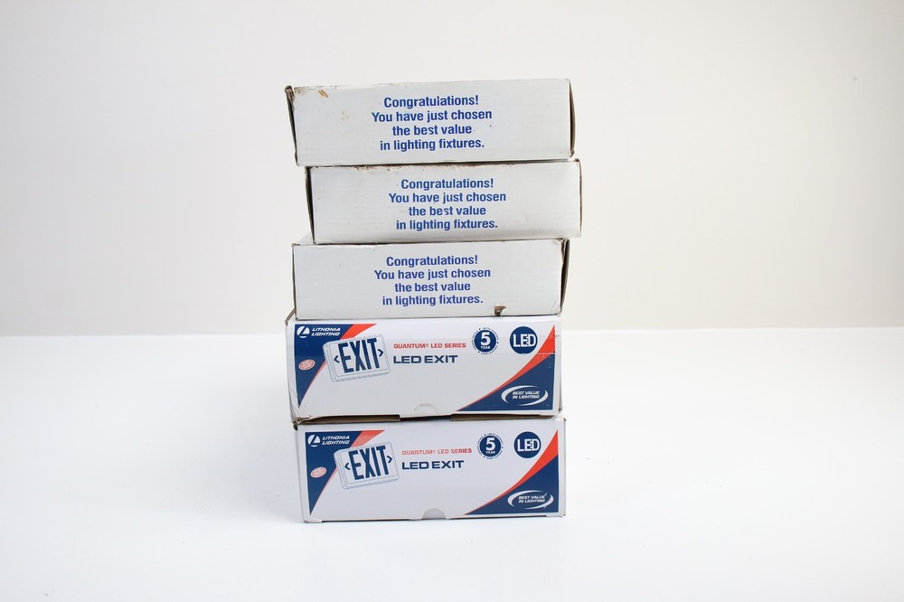 Exit Sign Lot 6607 Lithonia Quantum LED Series