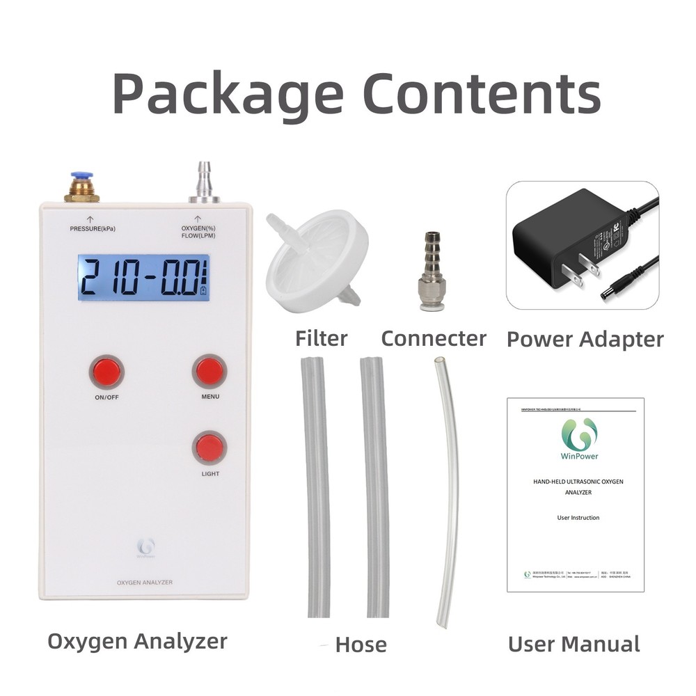Ultrasonic oxygen meter Gerneric Portable Oxygen Concentration Content Tester