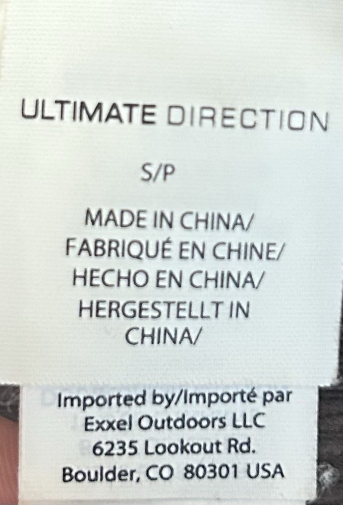 Ultimate Direction Comfort Hydration Belt Size Small