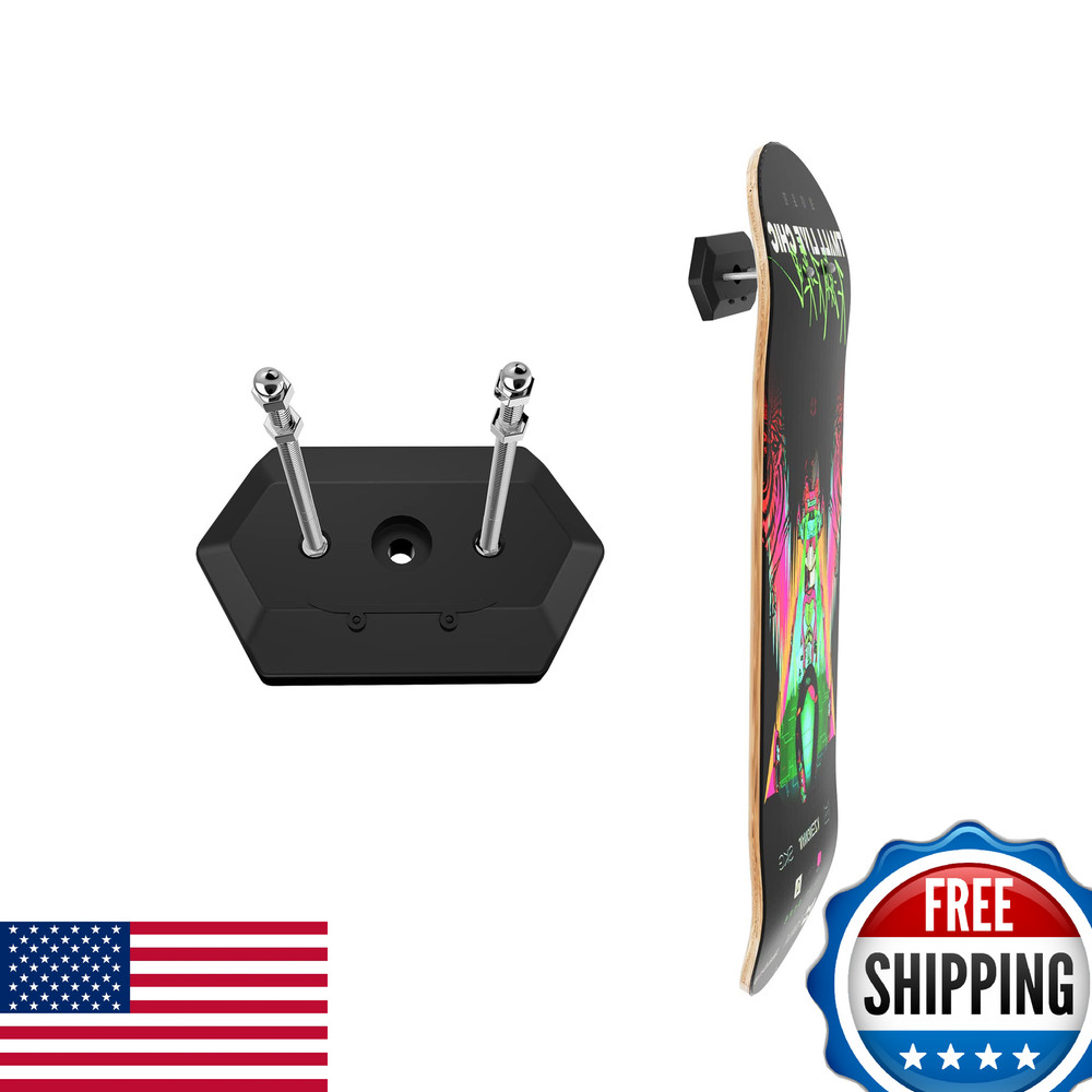 Hikeen Skateboard Wall Mount Hanger - Deck Display & Storage, Floating Effect