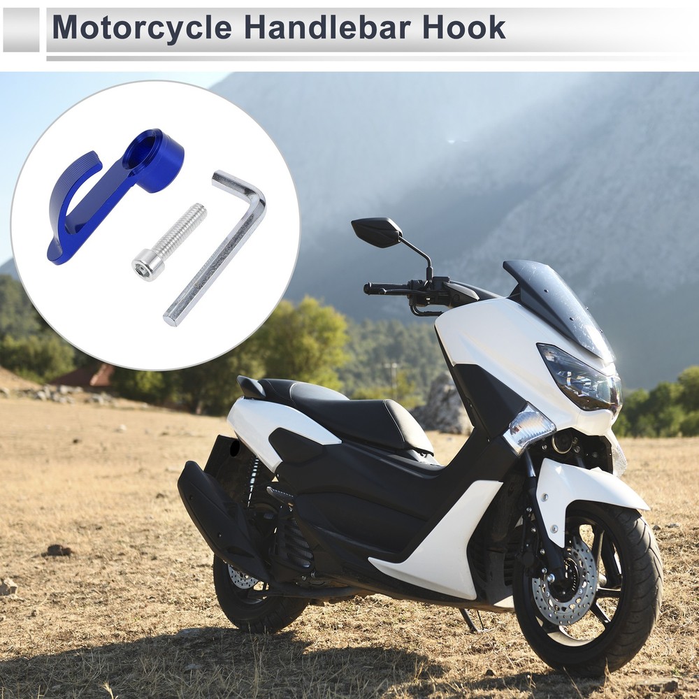 1 set universal hook for motorcycle handlebar load capacity blue