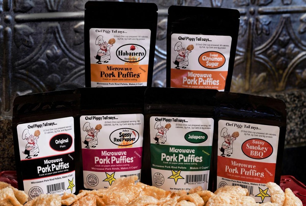 12 pack Sampler Microwave Pork Rinds, 6 Flavor Assortment