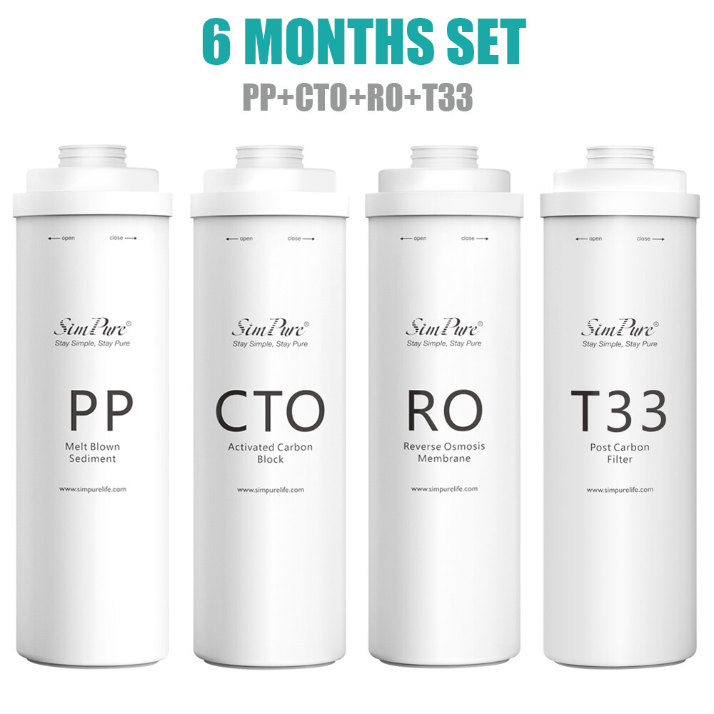 PP+CTO+RO+T33 Filter Cartridge Replacement For SimPure T1-400 RO Water System