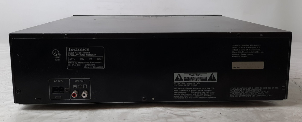 Technics SL-PD888 MASH 5 Disc Rotary Changer System Compact Disc CD PlayerTESTED