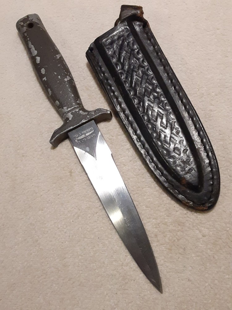 Parker Cut. Co. Boot Dagger Fixed Blade Knife W Leather Sheath