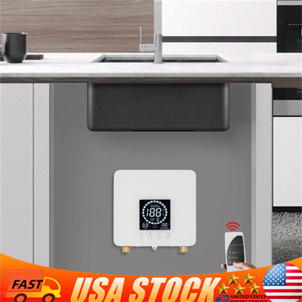 220V 7500W White Instant Electric Water Heater Water Heater with LED Display