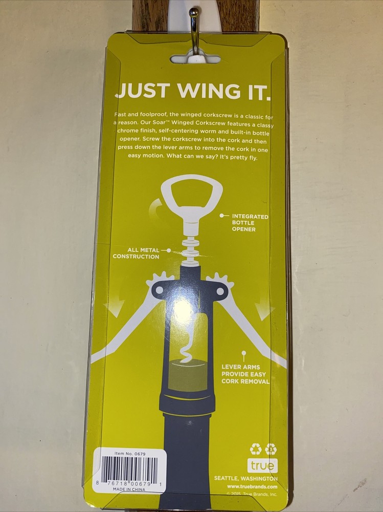 TRUE Soar Winged Corkscrew Wine Bottle Opener