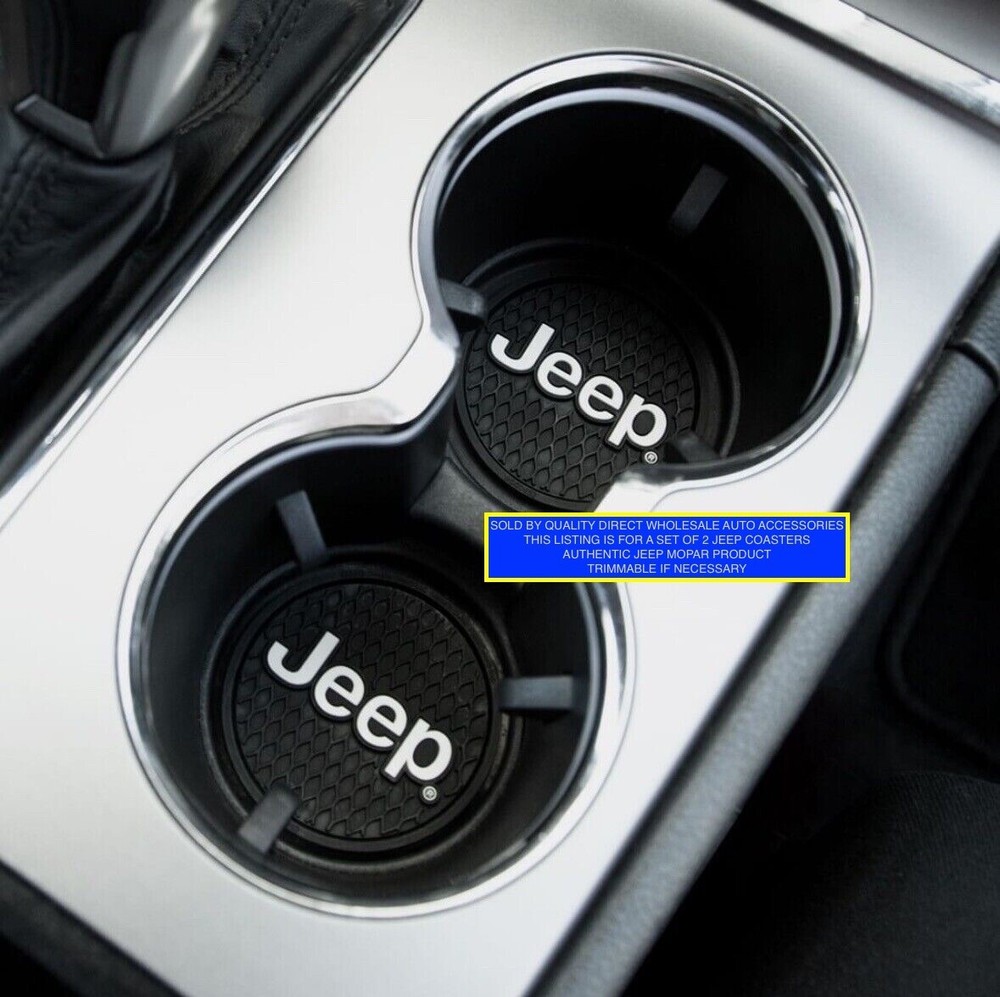 Jeep ✅ AUTHENTIC MOPAR Car Auto Coaster Cupholder Coasters Cupholders Best Gift