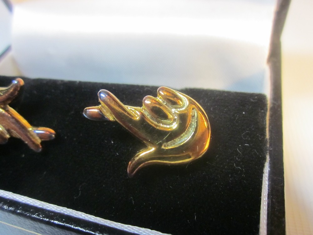 Fingers Crossed Cufflinks New Boxed