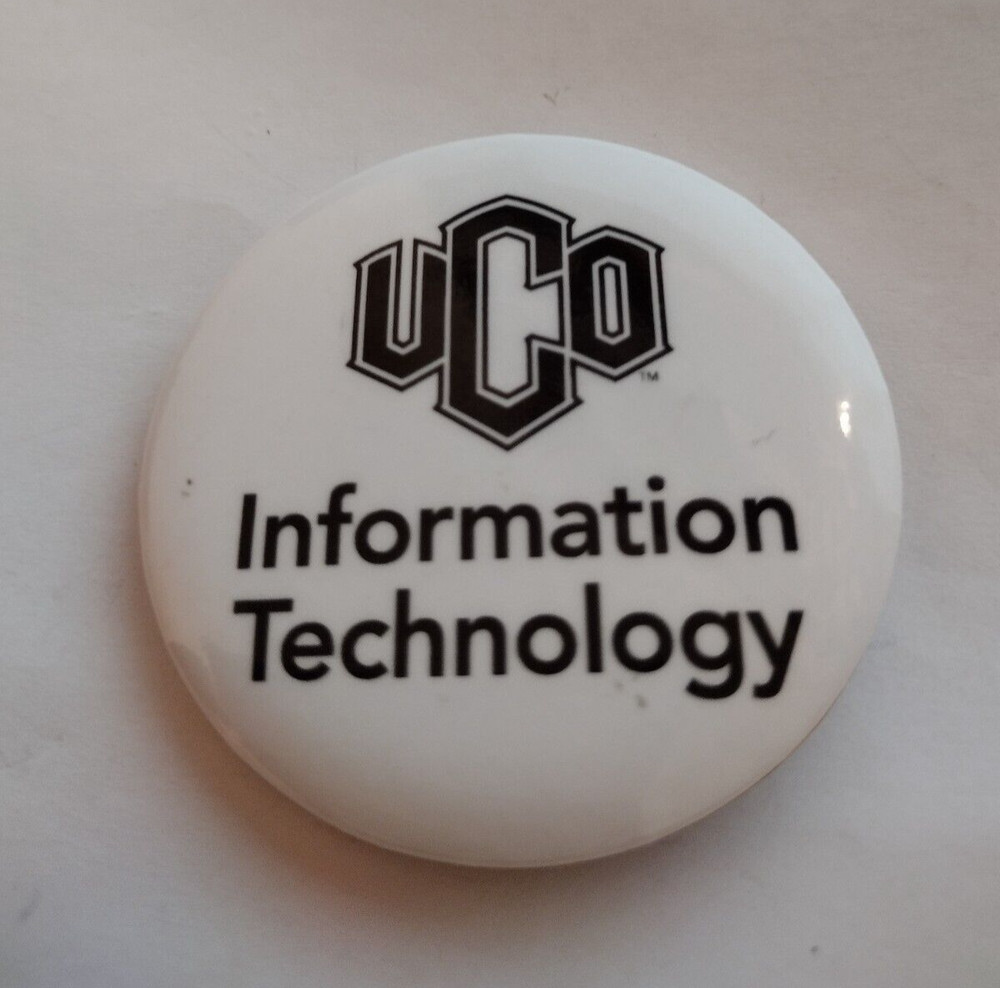 UCO Information Technology Badge Button Pin