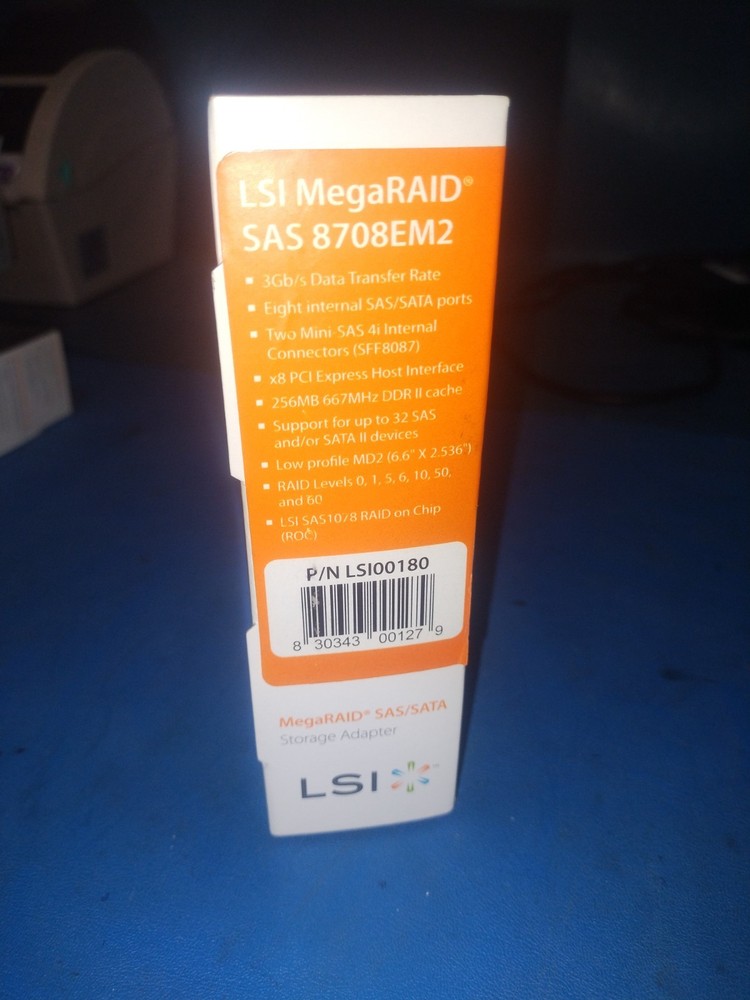 LSI MegaRAID 8708EM2 PCI-E SAS SATA RAID Controller New.