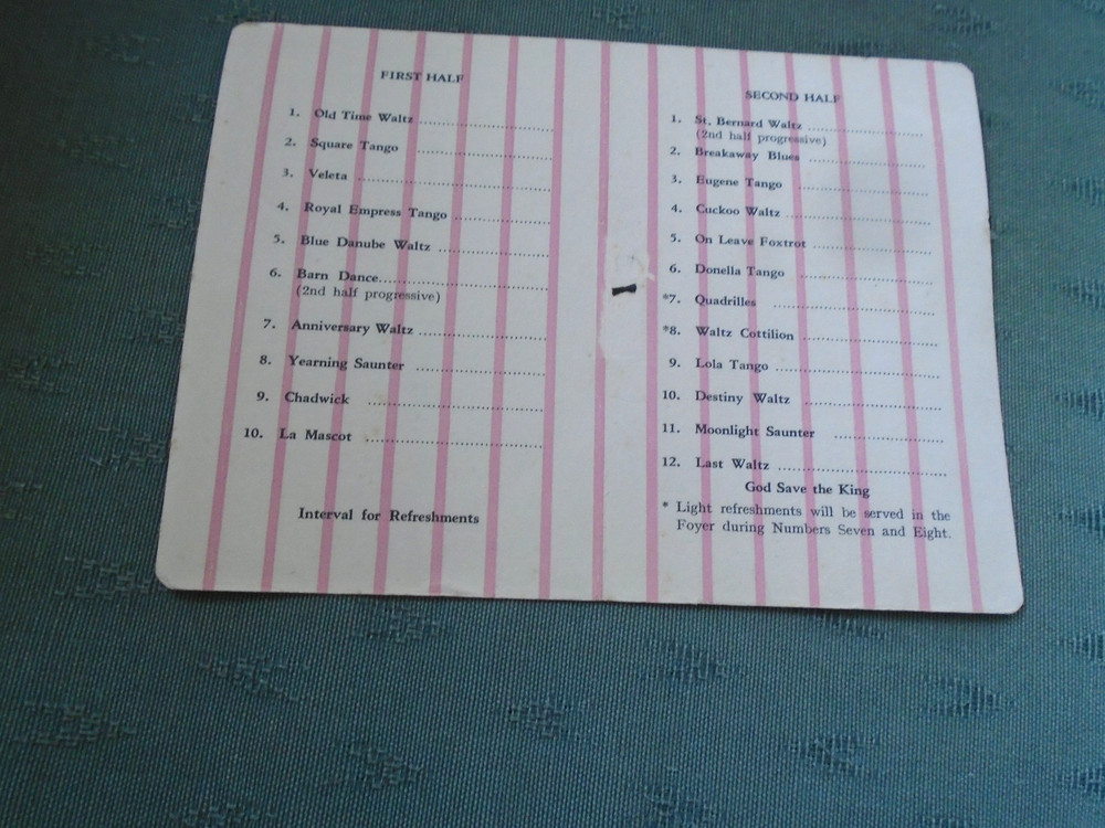 1949 HISTON & IMPINGTON CONSERVATIVE ASSOCIATION OLD TYME BALL PROGRAMME
