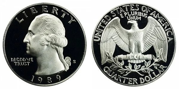 1989 S Proof Washington Quarter From Proof Set