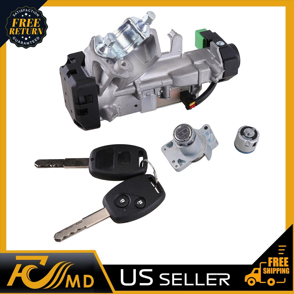 IGNITION & DOOR LOCK CYLINDER SWITCH ASSEMBLY SET 2 REMOTE KEY FOR CRV 2007-2011