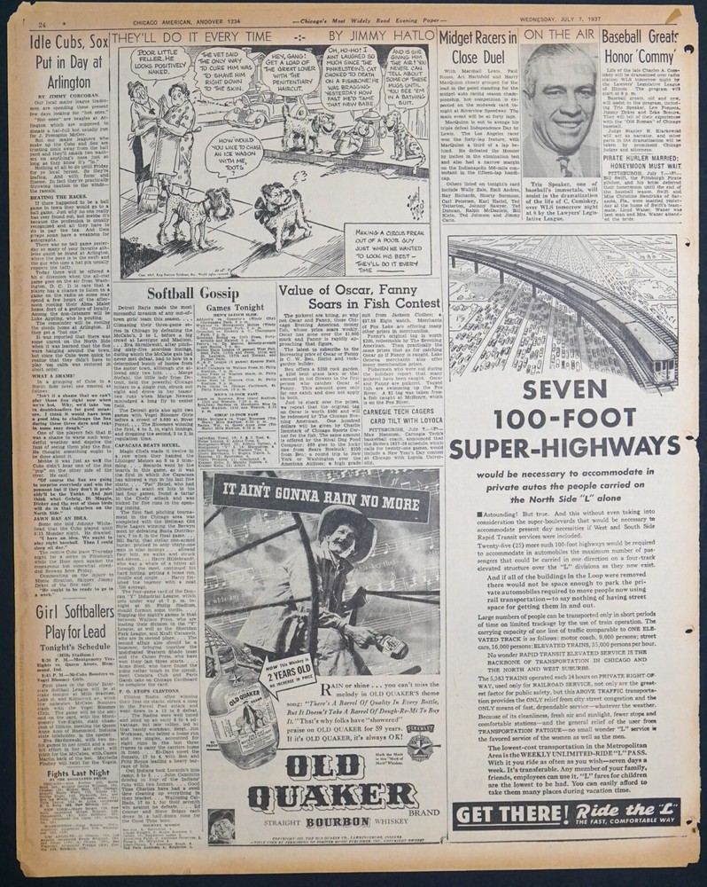 1937 Chicago Newspaper - Zero Hour in Hunt For Missing Amelia Earhart
