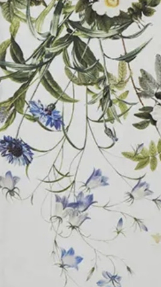 Koustrup & Co. Stone Washed Linen Blue Garden Tablecloth