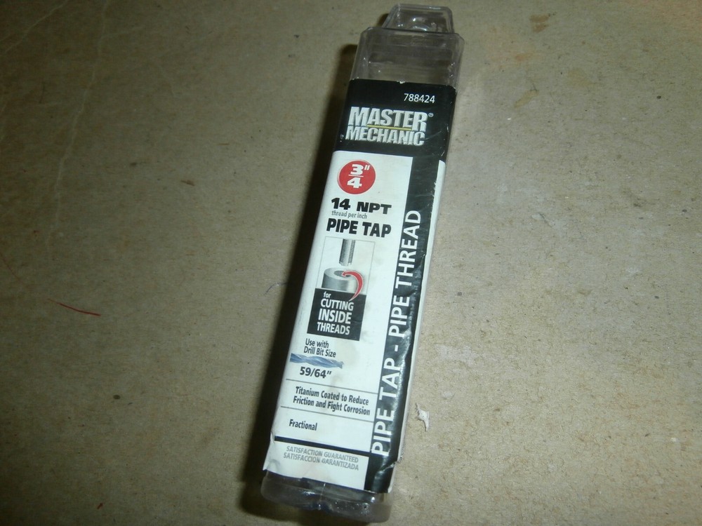Master Mechanic 3/4" 14 NPT Pipe Thread  Tap  - New