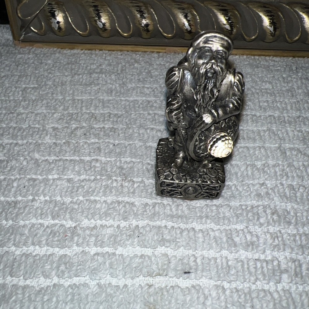 A Pewter Chess Piece  From The Gorham Magic Crystal  Chess Set .