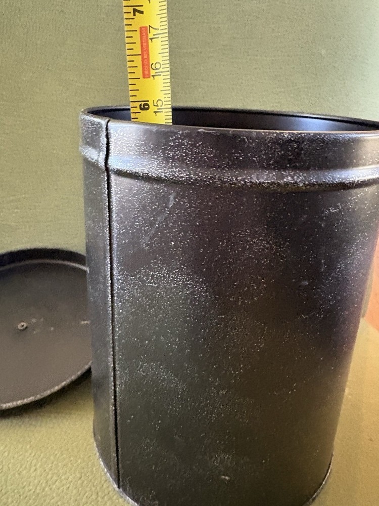 Witch And Cat Black Tin Container With Lid