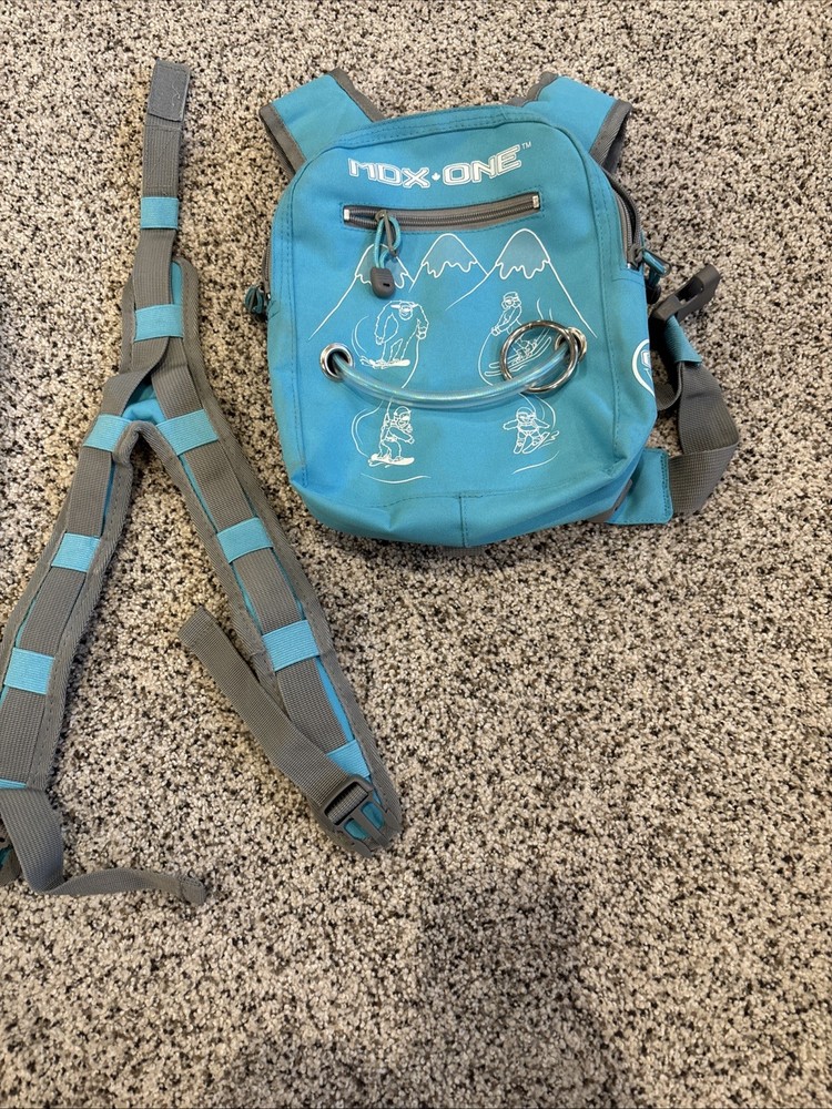 MDX One Snowboard / Ski Harness with Retractable Leash and Backpack — Blue - LN