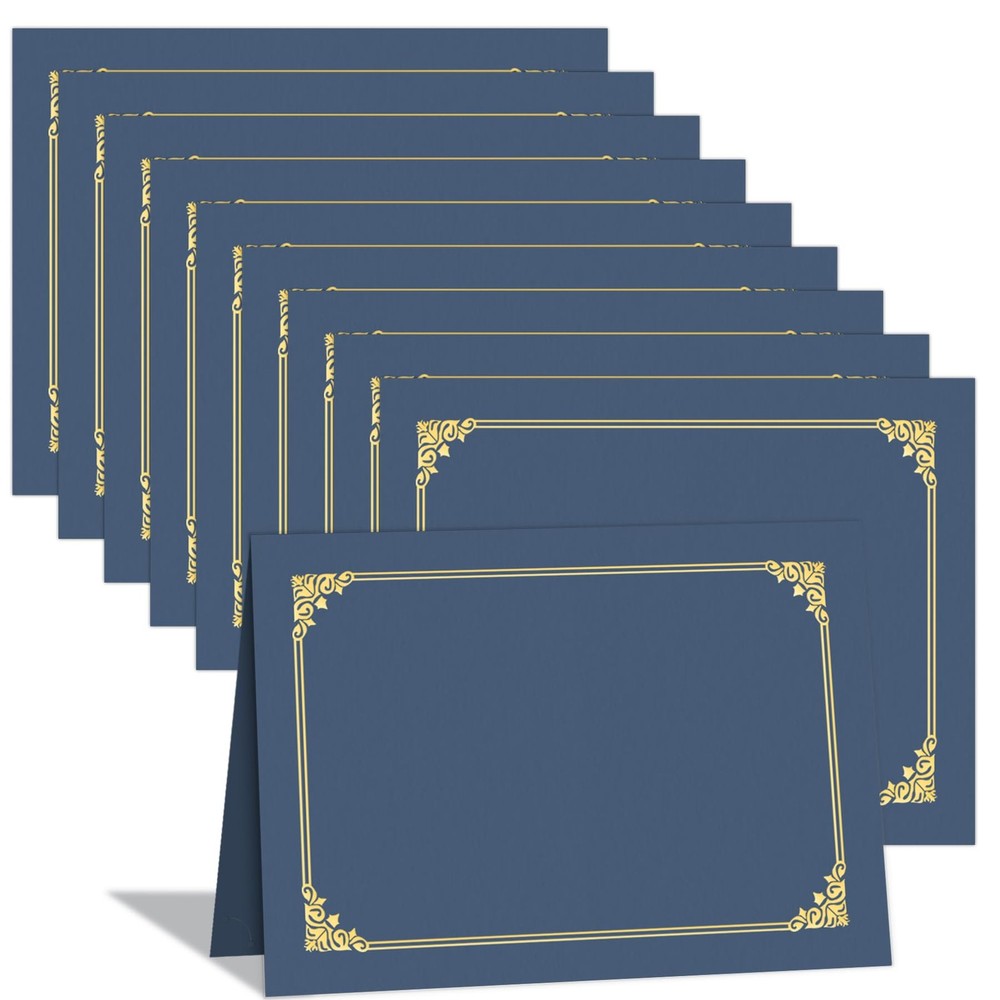 HAUTOCO 10 Pack Certificate Holders, Navy Blue Diploma