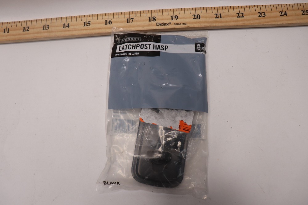 Everbilt 6 in. Black Latch Post Safety Hasp