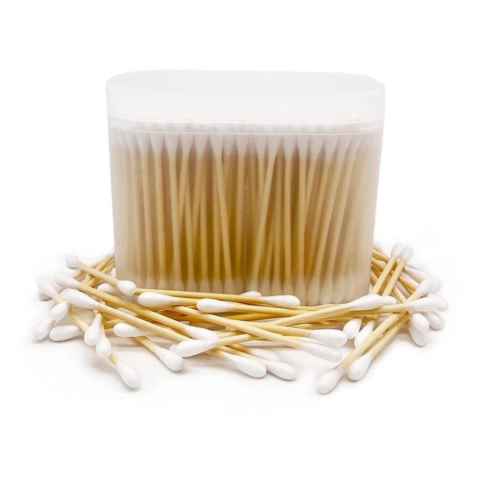 Bastoncillos de algodón de bambú, bastoncillos de algodón madera biodegradables