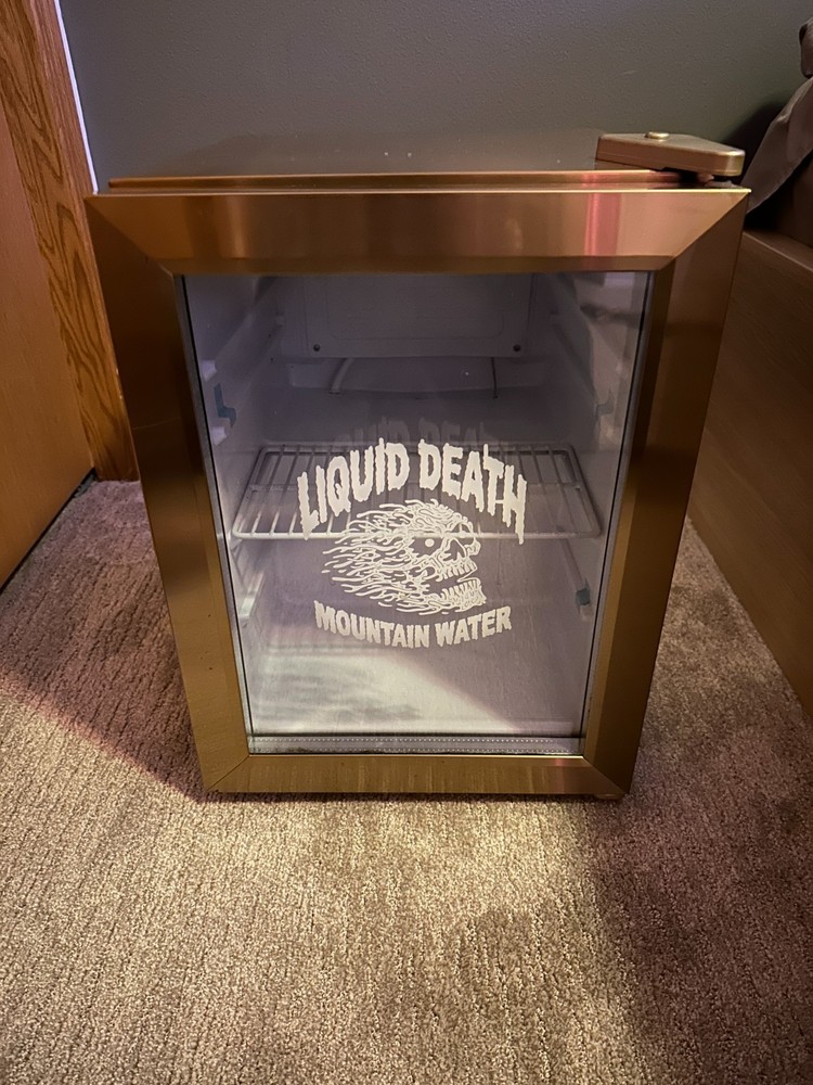 Liquid Death Gold Mini Fridge (Rare)