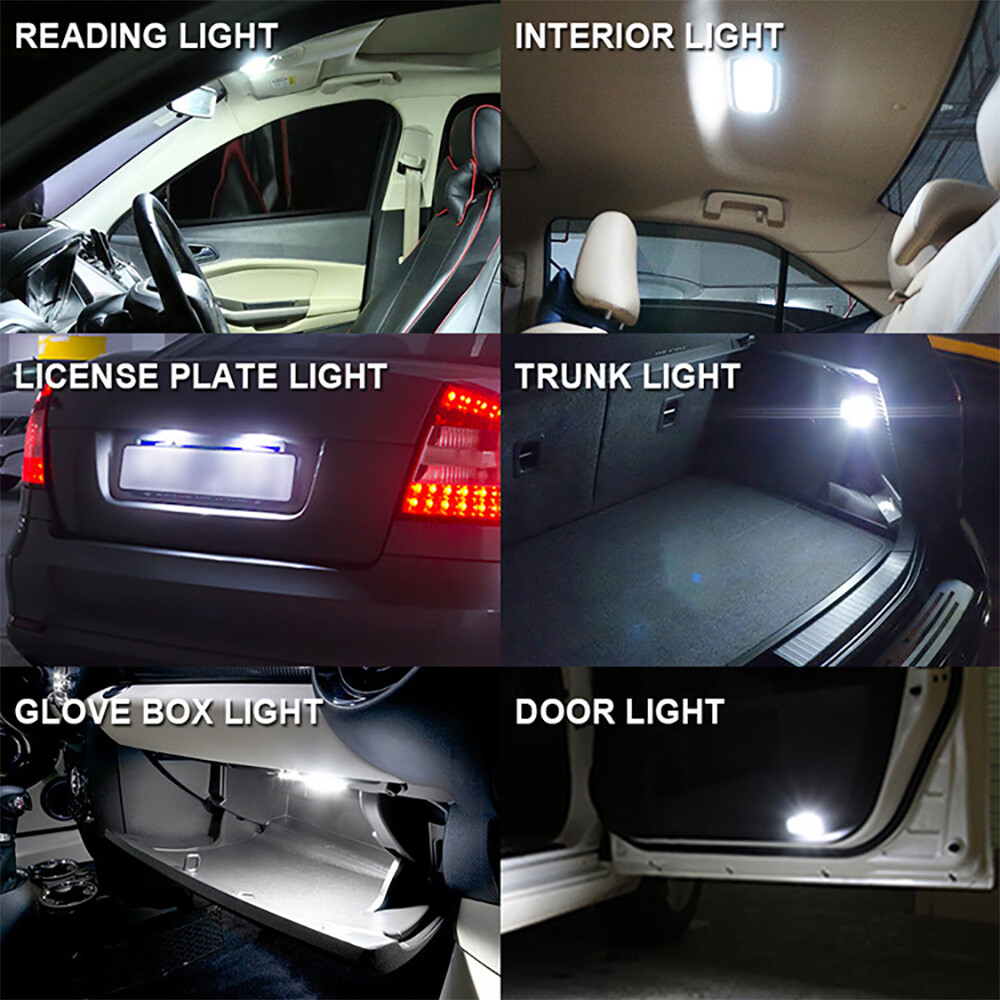 20x Super White BA9S LED Interior Instrument Panel Gauge Dash Light Bulbs 1815