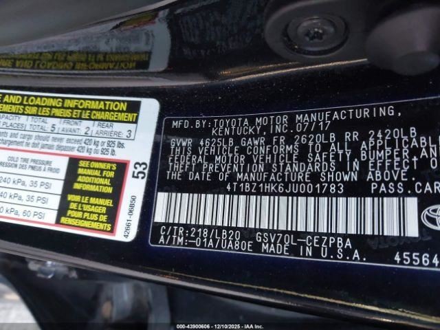 CAMRY 2018 Speedometer 3844106