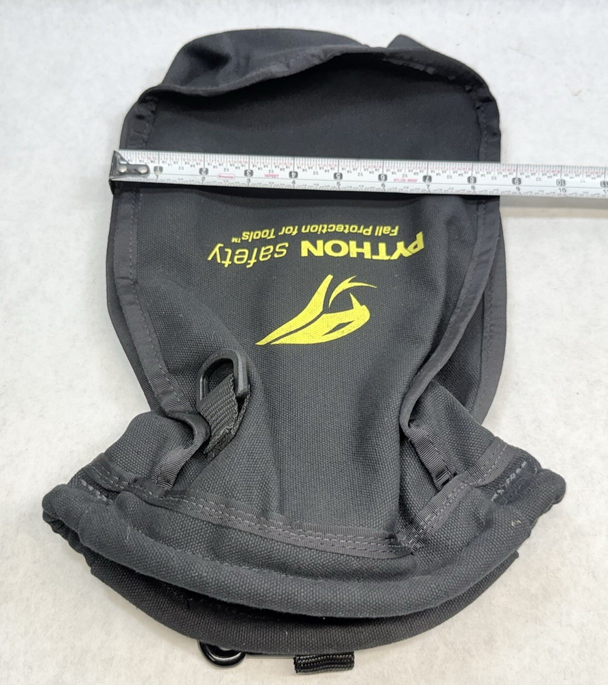 NEW Python Safety Small Parts Pouch, Fall Protection for Tools, Black Canvas