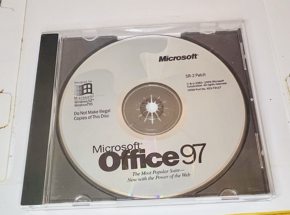 MICROSOFT OFFICE 97 CD-ROM SR-2 Patch 1996 Computer Disc