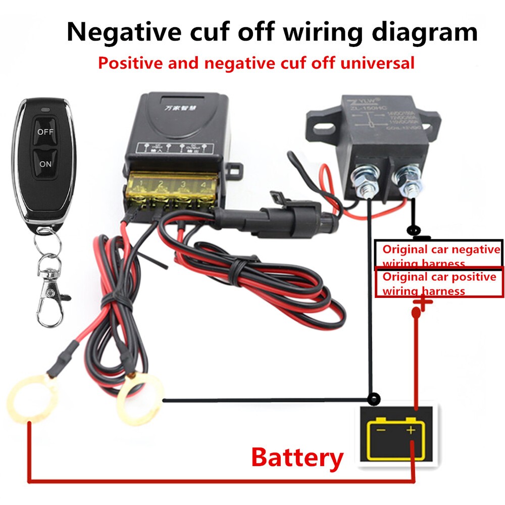 Car Battery Switch Disconnect Power Kill Master Isolator Cut Off Remote Control