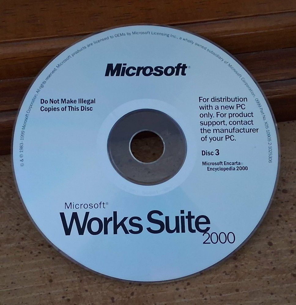 Microsoft Works Suite 2000 - 7 CD-ROM Set
