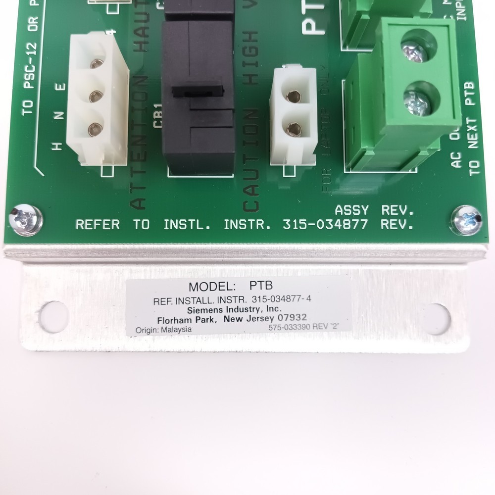 Siemens PTB Power Termination Board 500-033390