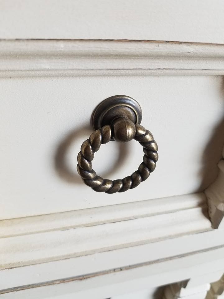 2-1/4" Large Ring Pull Antique Brass