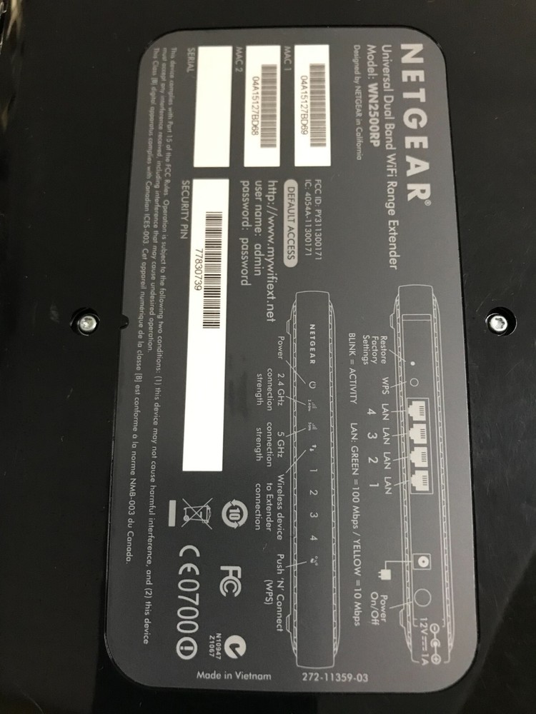 Netgear WN2500RP Universal Dual Band WiFi Range Extender - Tested