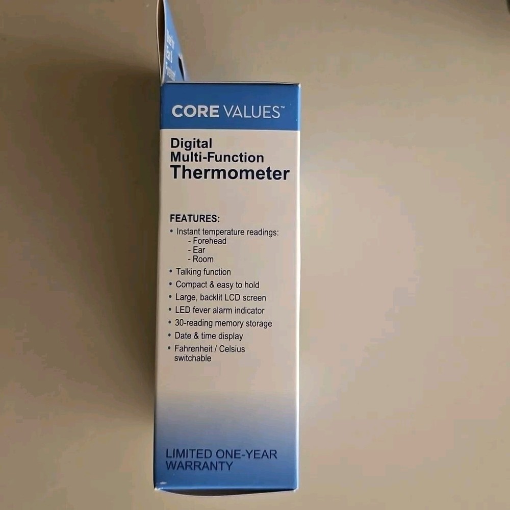 Core Values Ear and Forehead Infrared Digital Thermometer - NIB