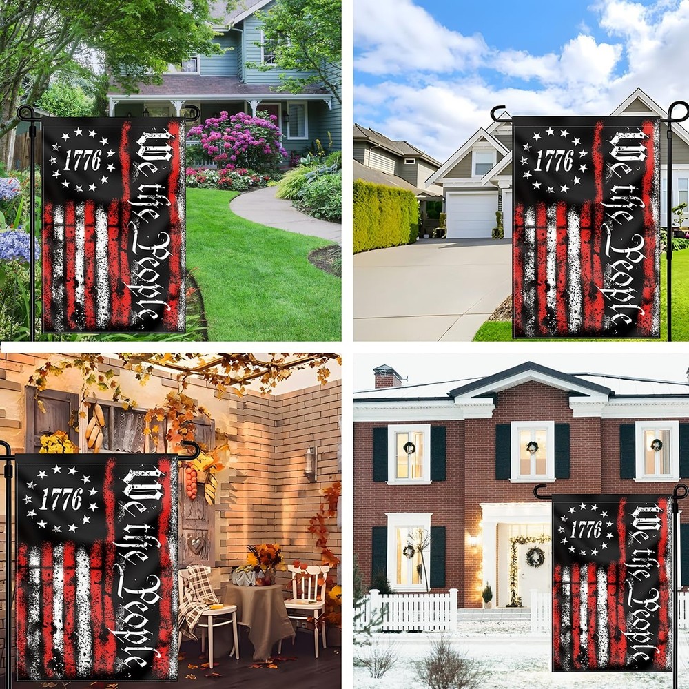 We The People 1776 Flag Double Sided 12x18in Outdoor Betsy Ross 13 Star Ameri...