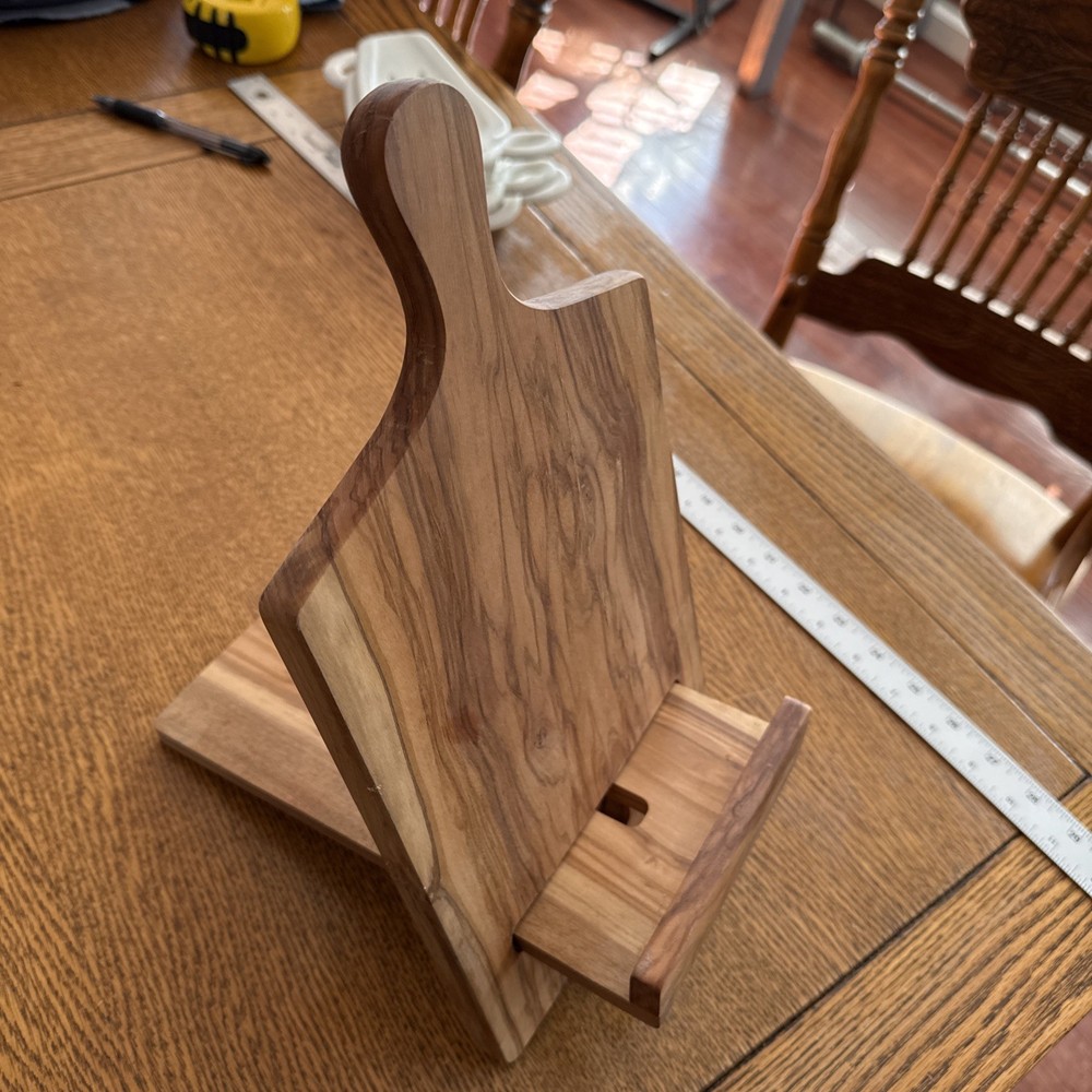 Olive Wood Cook Book Holder