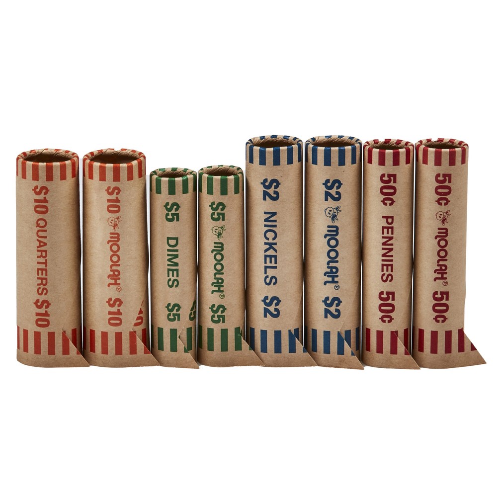 Preformed Paper Coin Wrappers Currency Organizer