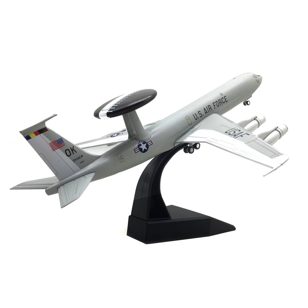 1/200 Scale US E-3 E3 Sentry AWACS High Simulation Plane Model Alloy+ABS Plastic